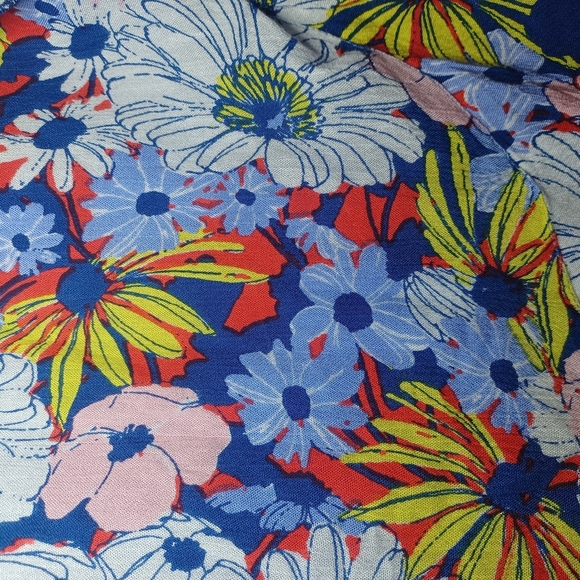 Anthropologie Asymmetrical Red and Yellow Pencil Skirt Resort Wear - Picture 11 of 16